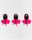 Puodelis Squid game round square triangle Puodelis Squid game round square triangle